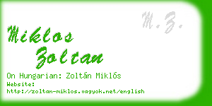 miklos zoltan business card